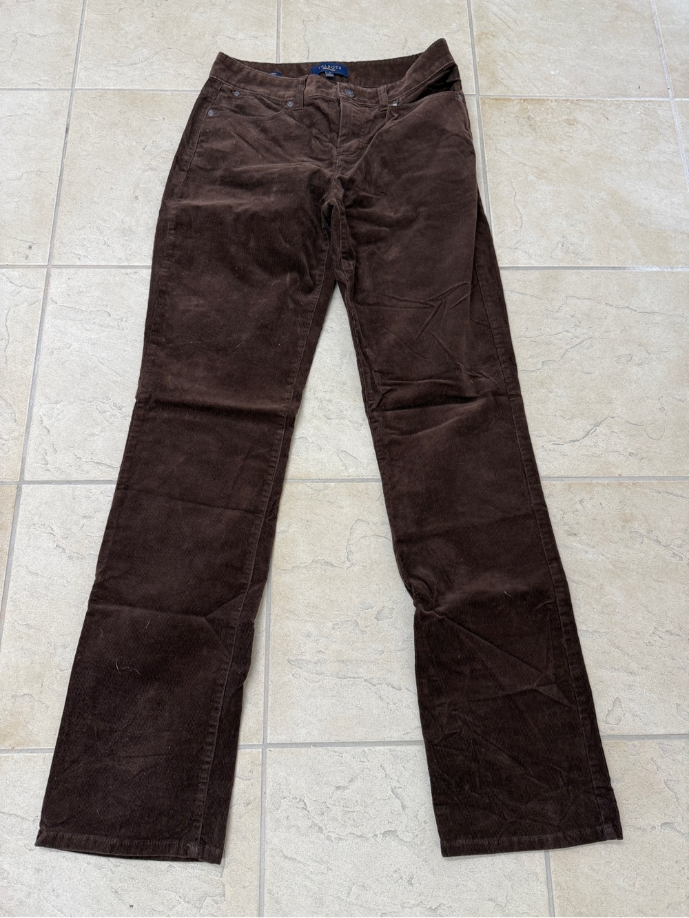 Talbots Dark Brown Straight Leg Corduroy Jeans